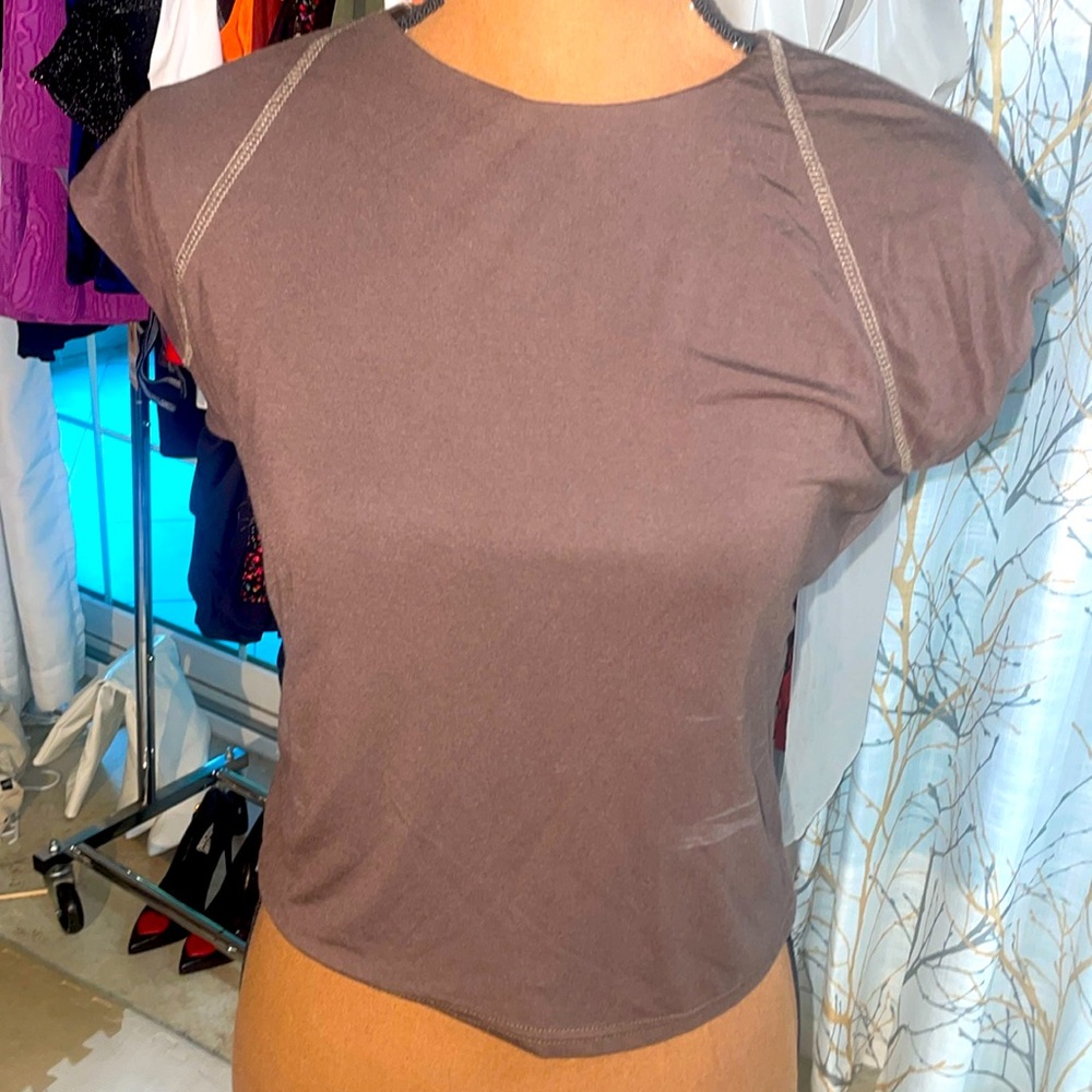 Tiger Mist brown open back top